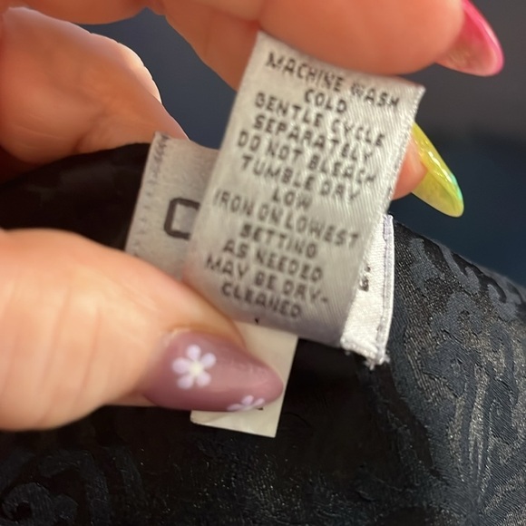 Chico’s Brocade Jacket Blazer Beaded Buttons Black Chicos Size 3 XL - Picture 8 of 8